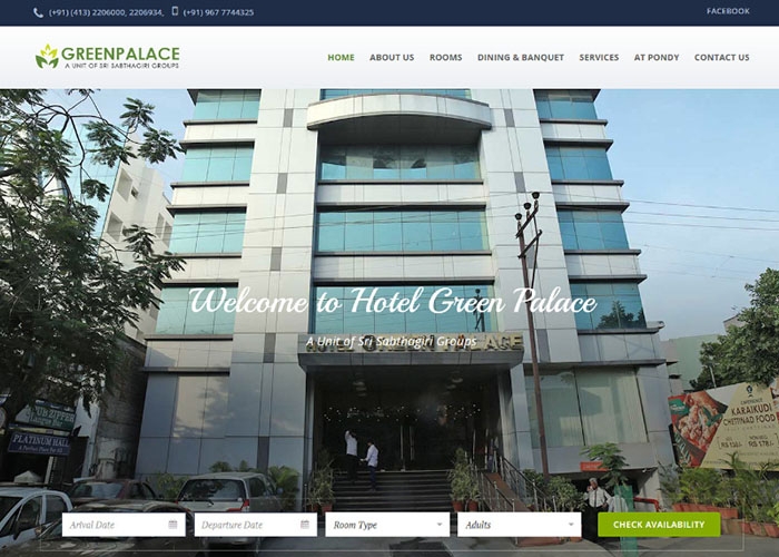 2 Star hotel in Pondicherry  - http://www.hotelgreenpalace.in